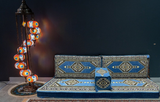 Arabian Majlis, Divan Set (Floor Cushions)  Blue