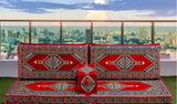 Arabian Majlis, Divan Set (Floor Cushions) Red Palace