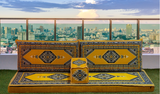 Arabian Majlis, Divan Set (Floor Cushions) Yellow