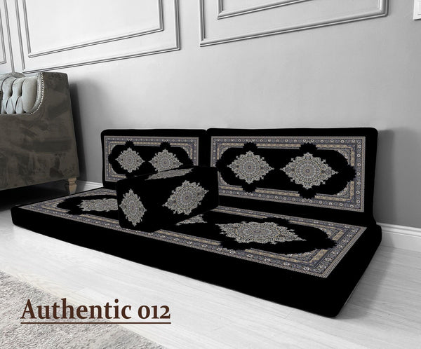 Arabian Majlis, Divan Set (Floor Cushions) Navy Blue Heritage Elegance Majlis