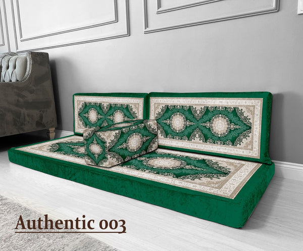 Arabian Majlis, Divan Set (Floor Cushions) Green Heritage Elegance Majlis