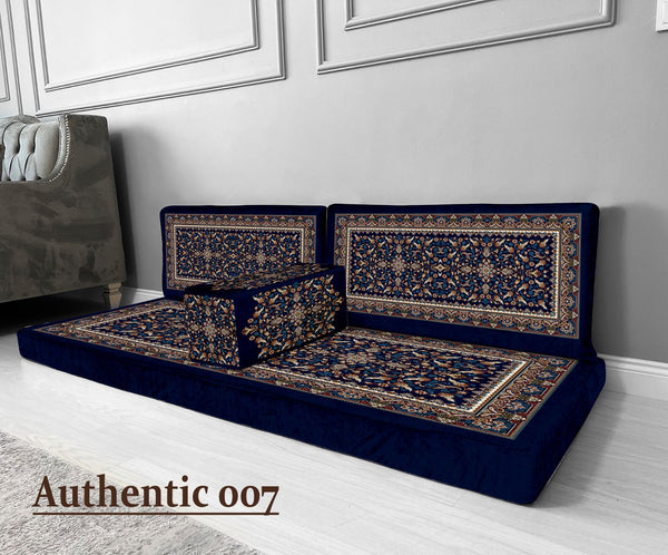 Arabian Majlis, Divan Set (Floor Cushions) Dark Blue Heritage Elegance Majlis