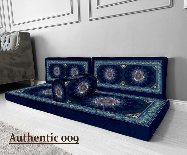 Arabian Majlis, Divan Set (Floor Cushions) Navy Star Heritage Elegance Majlis