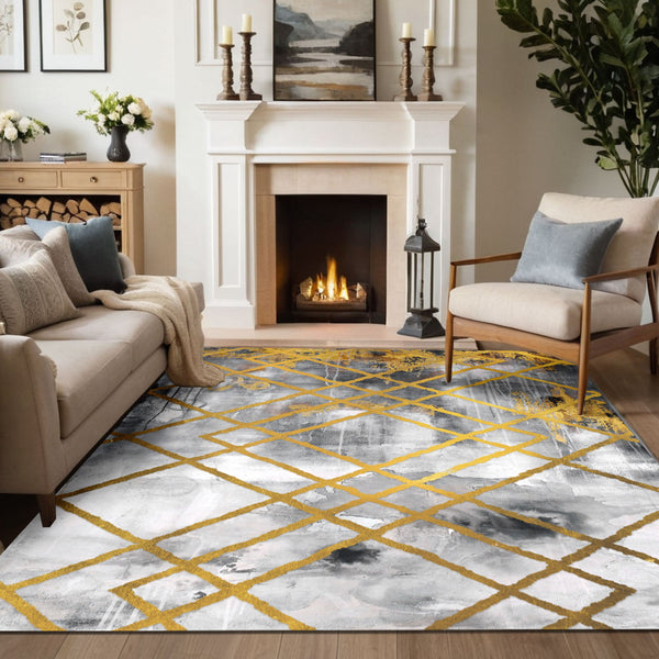 Golden Lattice Rug