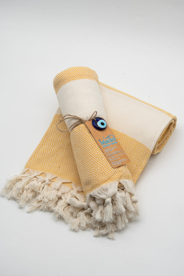 Turkish Cotton Towel - Yellow