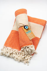 Turkish Cotton Towel - Orange