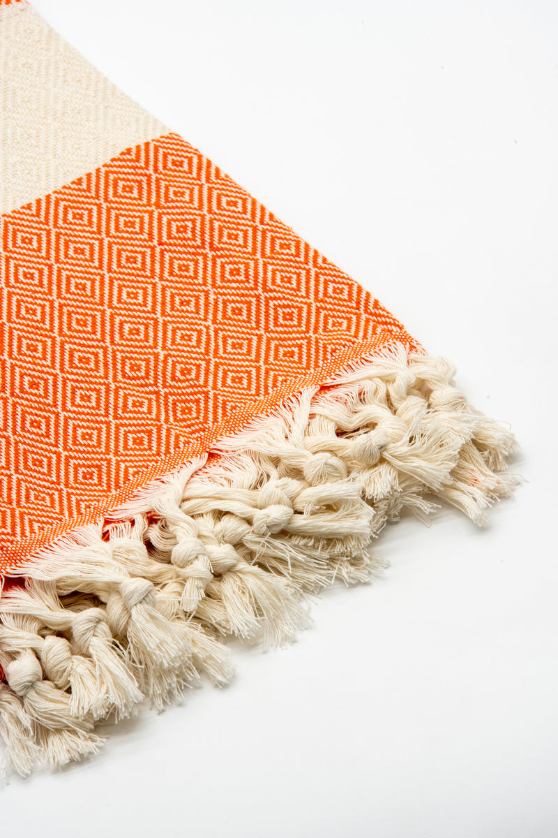 Turkish Cotton Towel - Orange