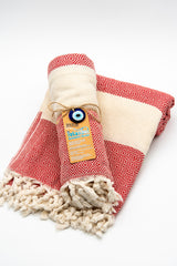 Turkish Cotton Towel - Red