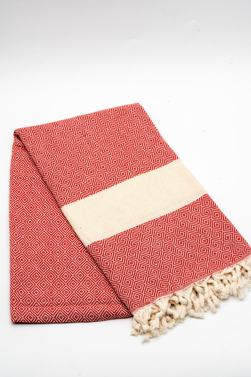 Turkish Cotton Towel - Red