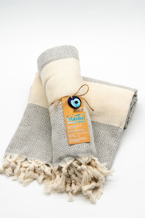 Turkish Cotton Towel- Grey