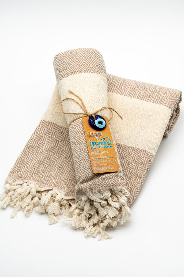 Turkish Cotton Towel- Beige