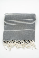 Turkish Cotton Towel - Grey Sultan Series