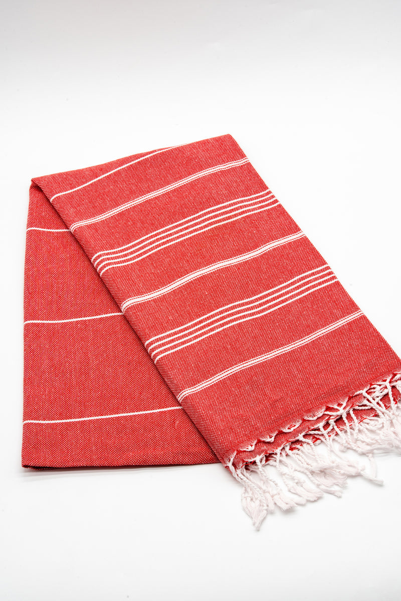 Turkish Cotton Towel - Red Sultan Series