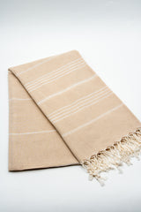 Turkish Cotton Towel - Milky Brown Sultan Series