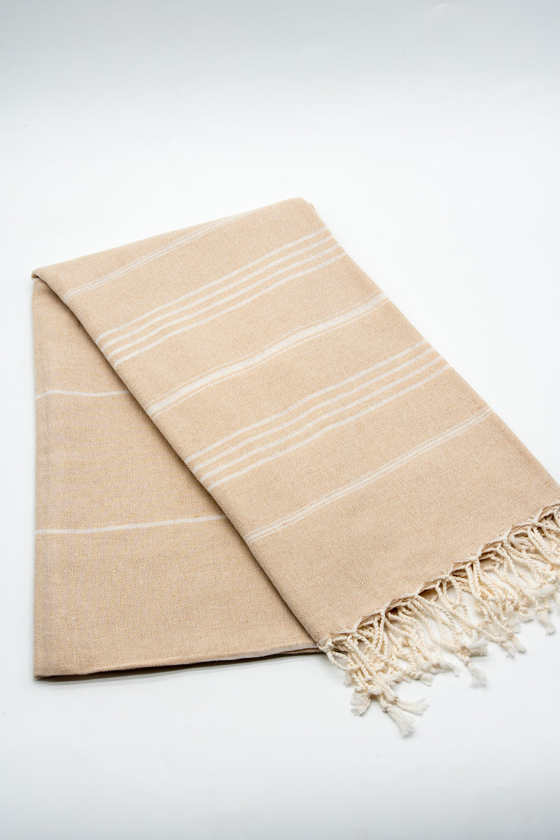 Turkish Cotton Towel - Milky Brown Sultan Series