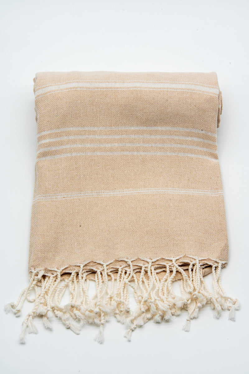 Turkish Cotton Towel - Milky Brown Sultan Series