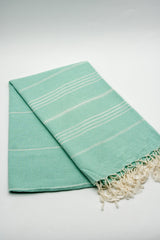 Turkish Cotton Towel - Light Turquoise Sultan Series