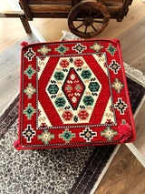 Ottoman Floor Cushion 60x60 Red Classic