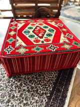 Ottoman Floor Cushion 60x60 Red Classic