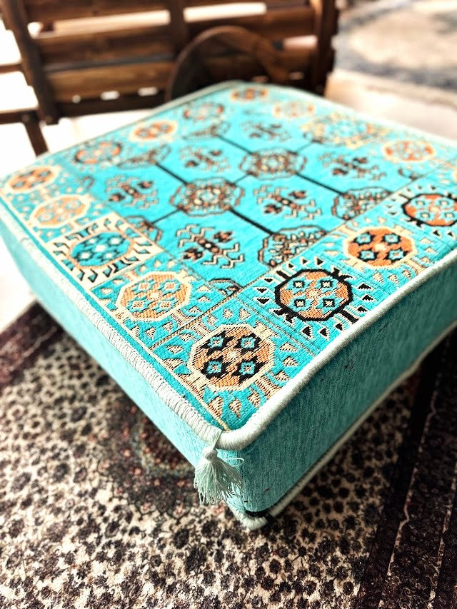 Ottoman Floor Cushion 60x60 Aqua Elegance