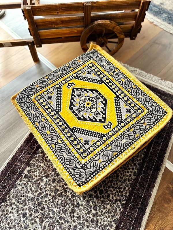 Ottoman Floor Cushion 60x60 Yellow Palace