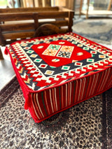 Ottoman Floor Cushion 60x60 Red Square