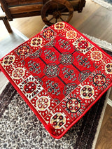 Ottoman Floor Cushion 60x60  Red Elegance