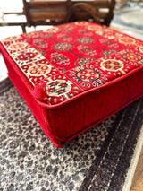 Ottoman Floor Cushion 60x60  Red Elegance