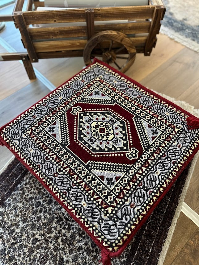 Ottoman Floor Cushion 60x60 Maroon Palace