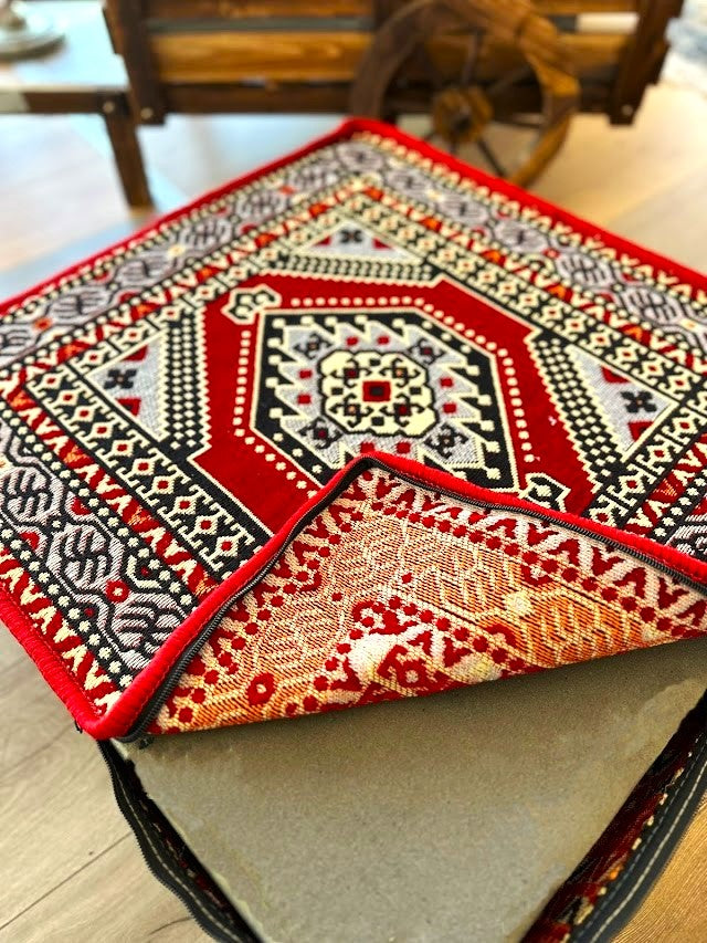 Ottoman Floor Cushion 60x60 Red Palace