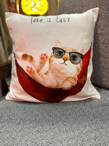 Cat Printed Cushion Covers 17'x17'