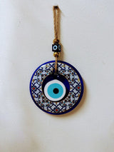 Evil Eye Hanging 13 cm Painting White