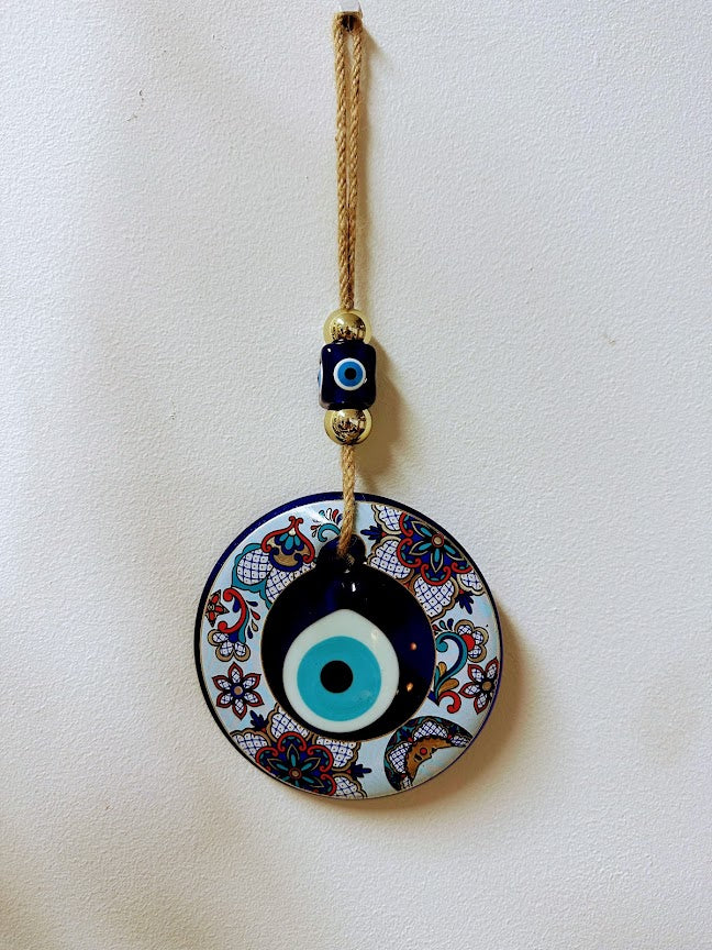 Evil Eye Hanging 13 cm Painting Floral