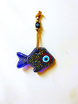 Evil Eye In Shape Of Fish Painting Yellow