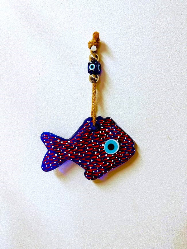 Evil Eye In Shape Of Fish Painting Wave