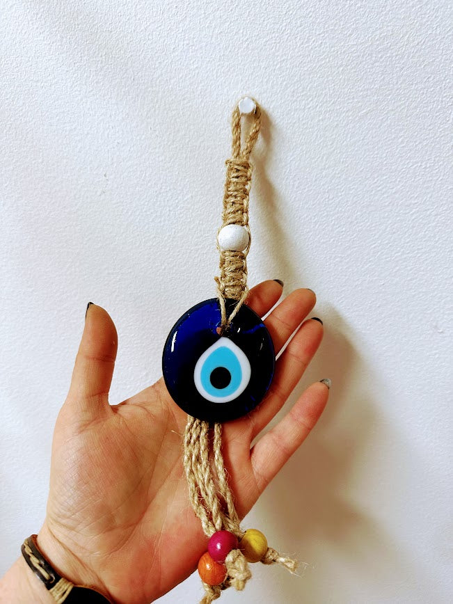 Evil Eye Hanging 6 Cm White Bead