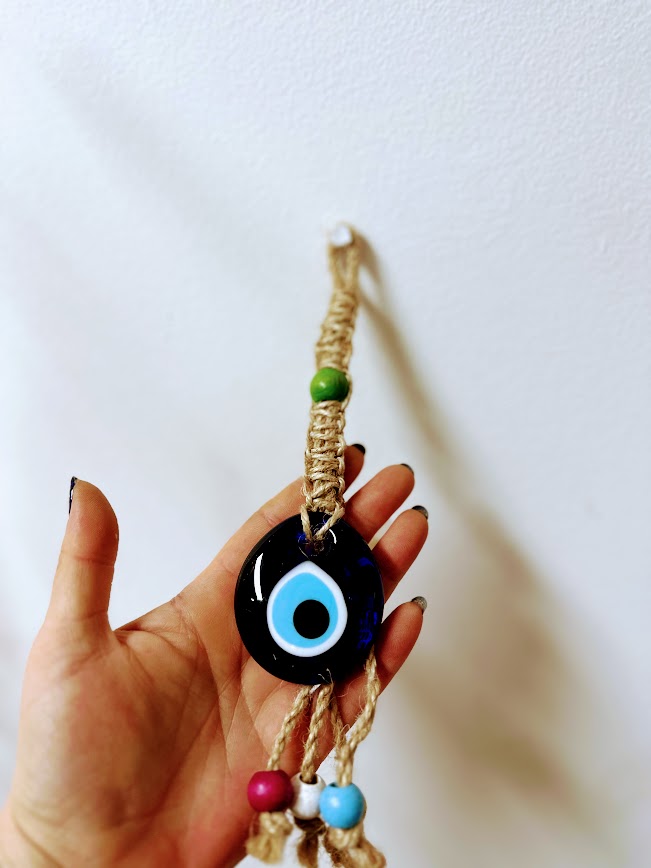 Evil Eye Hanging 6 Cm Green Bead