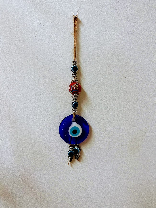 Evil Eye Hanging 8 Cm Red Floral Bead