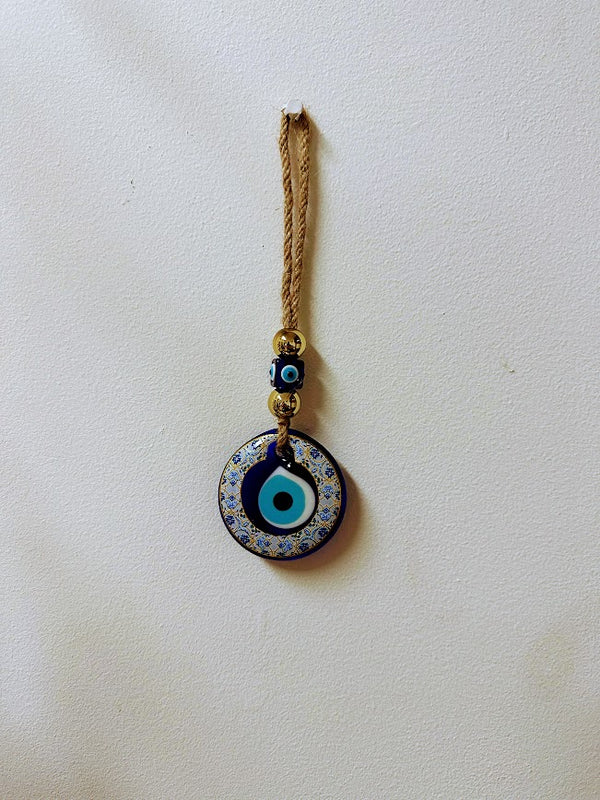 Evil Eye Hanging 8 Cm Painting Yellow Blue