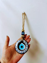 Evil Eye Hanging 8 Cm Painting Yellow Blue