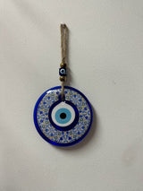 Evil Eye Hanging 13 cm Painting Blue Yellow