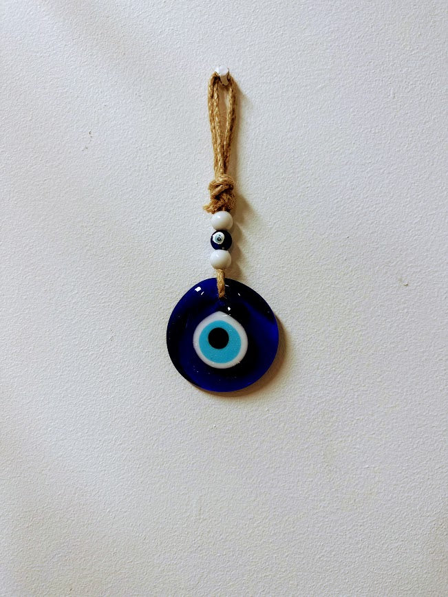 Evil Eye Hanging 8 Cm white Bead