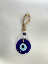 Evil Eye Hanging 8 Cm white Bead