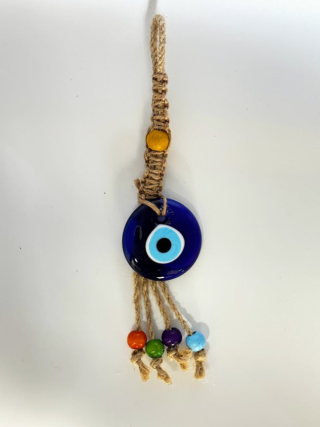 Evil Eye Hanging 6 Cm Yellow Bead