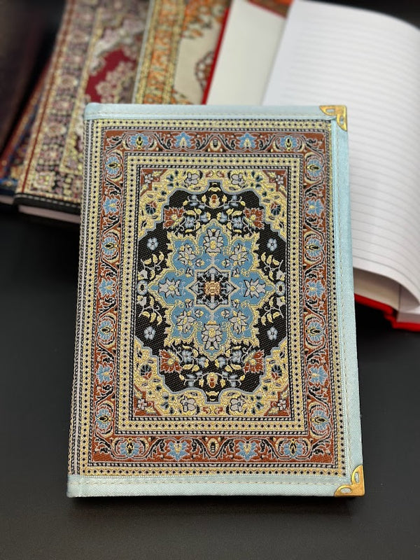 Handmade Fabric Notebook L - Blue