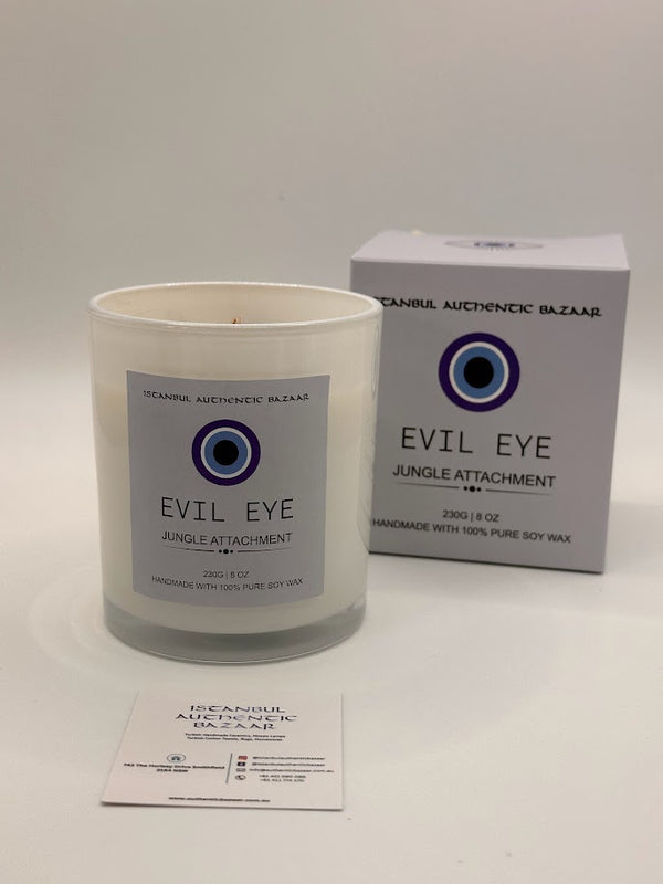 Evil Eye Protection Candle- Jungle Attachment  8 OZ