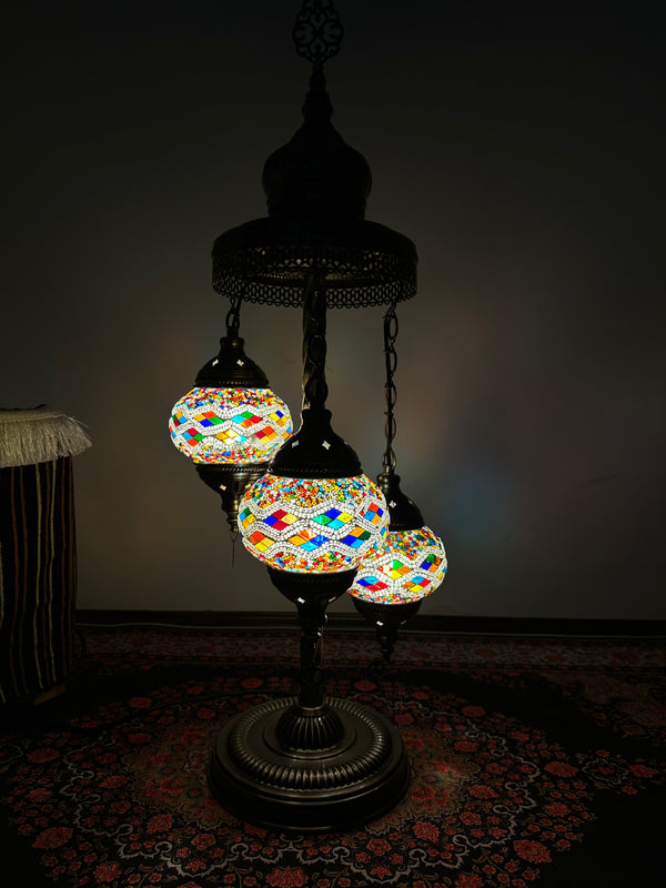 Turkish Floor Lamp with 3 Globes - Rdm2