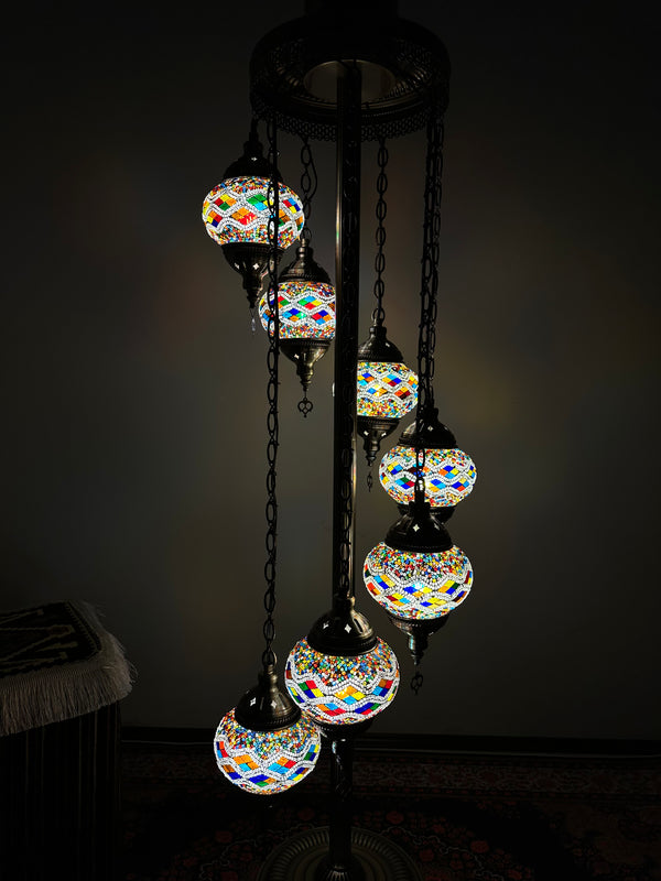 Turkish Floor Lamp with 7 Globes - Rdm2