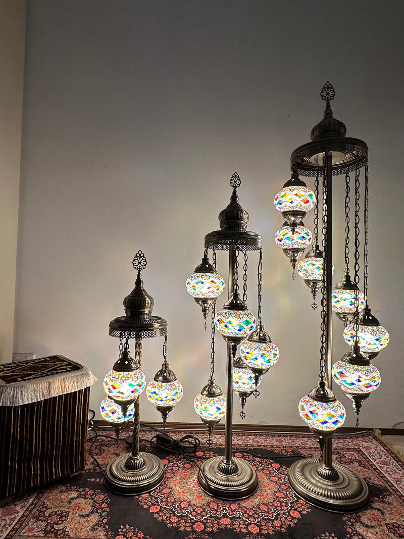 Turkish Floor Lamp with 3 Globes - Rdm2