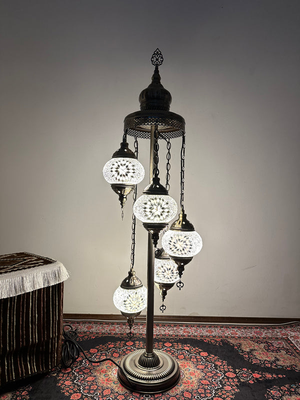 Turkish Floor Lamp with 5 Globes - M40